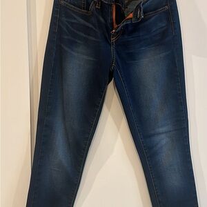 Women's Straight Leg Jeans - Dark Blue